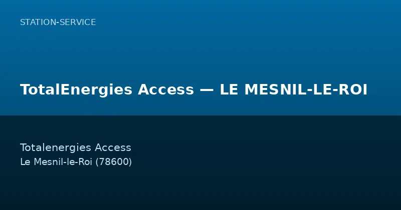 TotalEnergies Access — LE MESNIL-LE-ROI