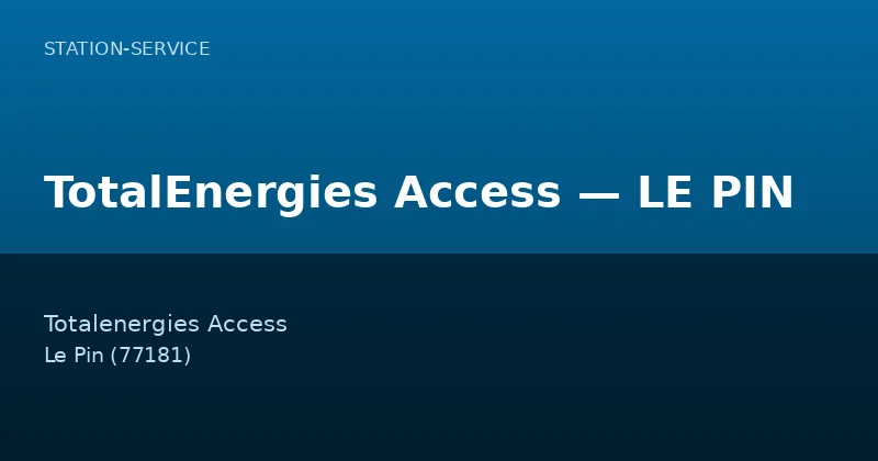 TotalEnergies Access — LE PIN