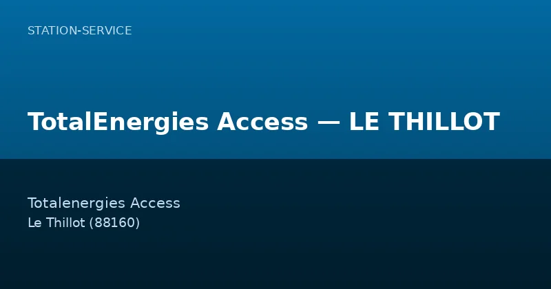 TotalEnergies Access — LE THILLOT