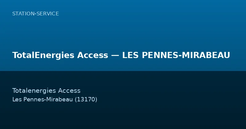 TotalEnergies Access — LES PENNES-MIRABEAU