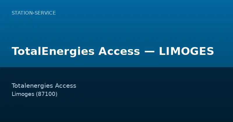 TotalEnergies Access — LIMOGES