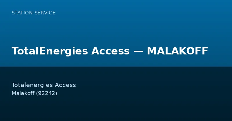TotalEnergies Access — MALAKOFF