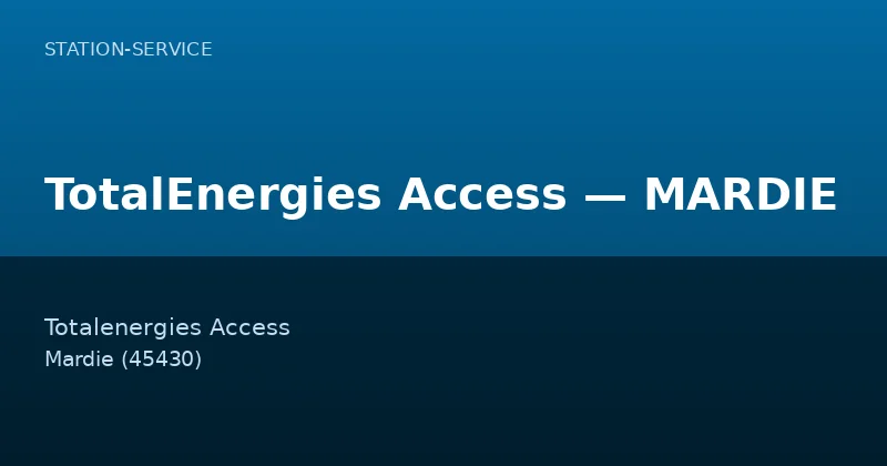 TotalEnergies Access — MARDIE