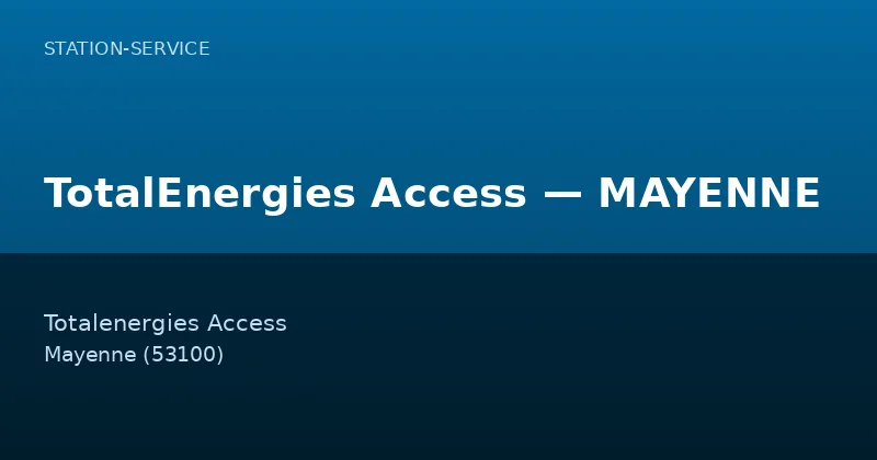 TotalEnergies Access — MAYENNE