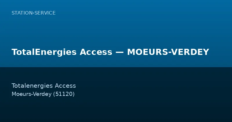 TotalEnergies Access — MOEURS-VERDEY