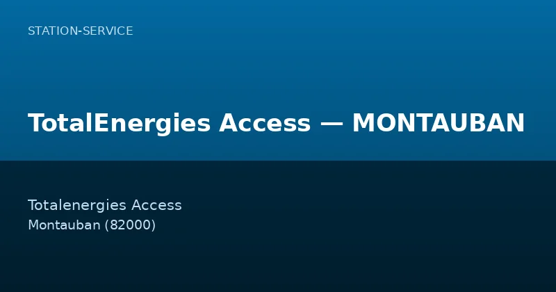 TotalEnergies Access — MONTAUBAN