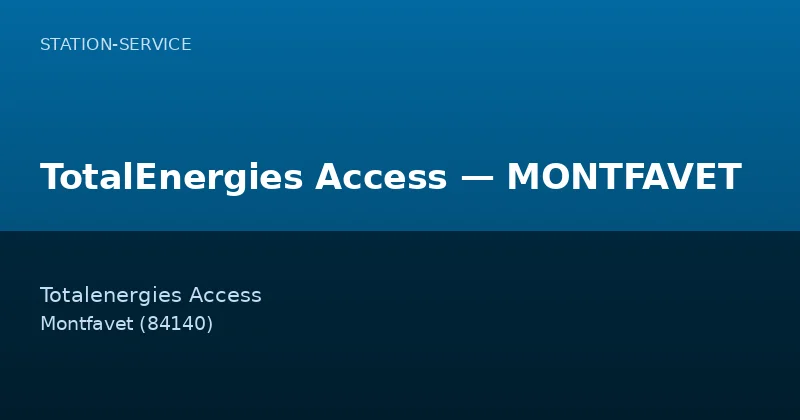 TotalEnergies Access — MONTFAVET