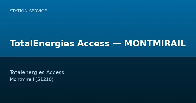 TotalEnergies Access — MONTMIRAIL