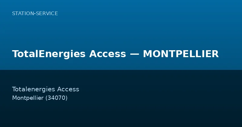 TotalEnergies Access — MONTPELLIER