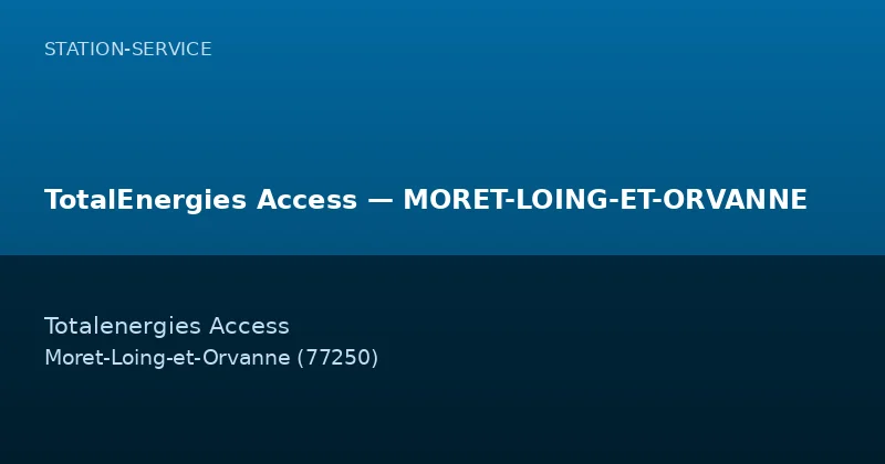 TotalEnergies Access — MORET-LOING-ET-ORVANNE