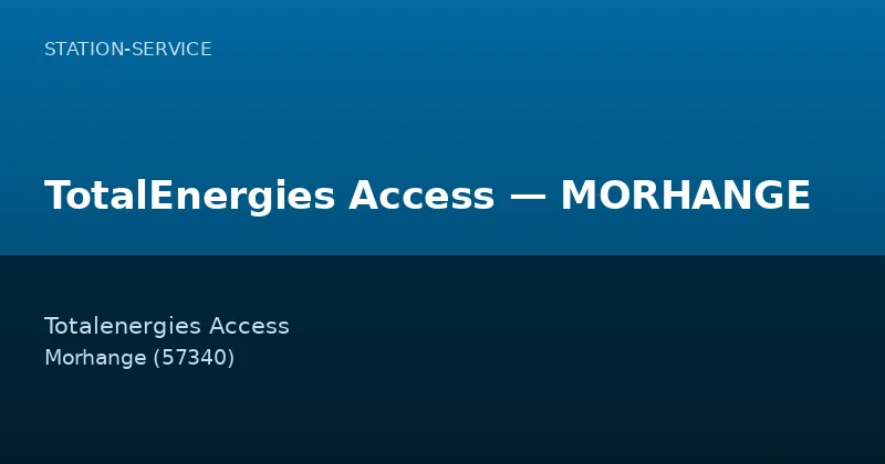 TotalEnergies Access — MORHANGE