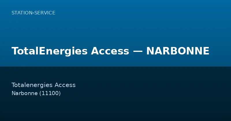 TotalEnergies Access — NARBONNE