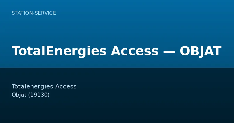 TotalEnergies Access — OBJAT