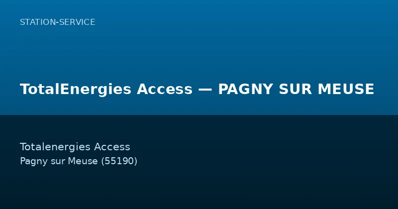 TotalEnergies Access — PAGNY SUR MEUSE