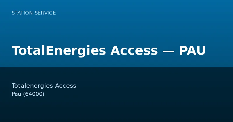 TotalEnergies Access — PAU