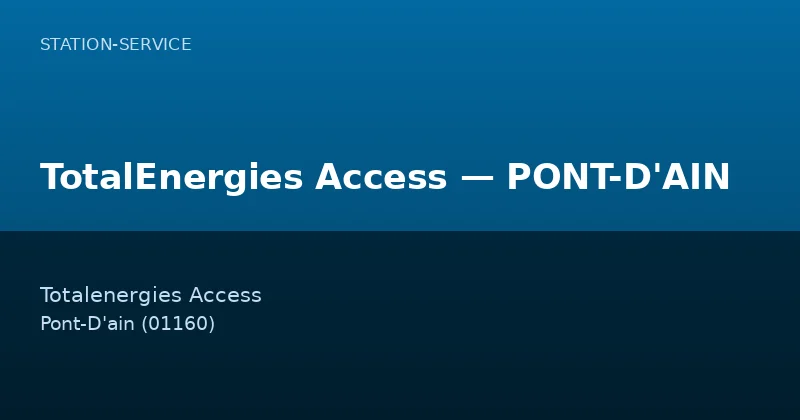 TotalEnergies Access — PONT-D'AIN
