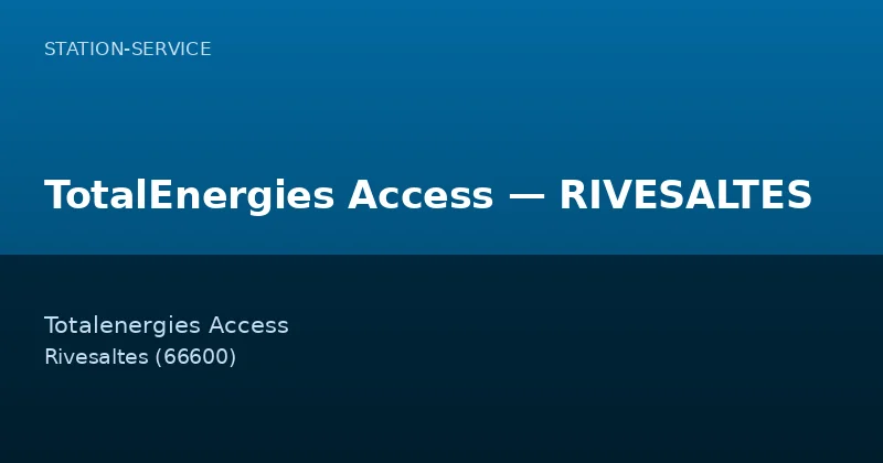 TotalEnergies Access — RIVESALTES
