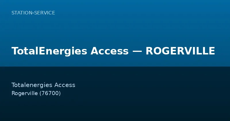 TotalEnergies Access — ROGERVILLE