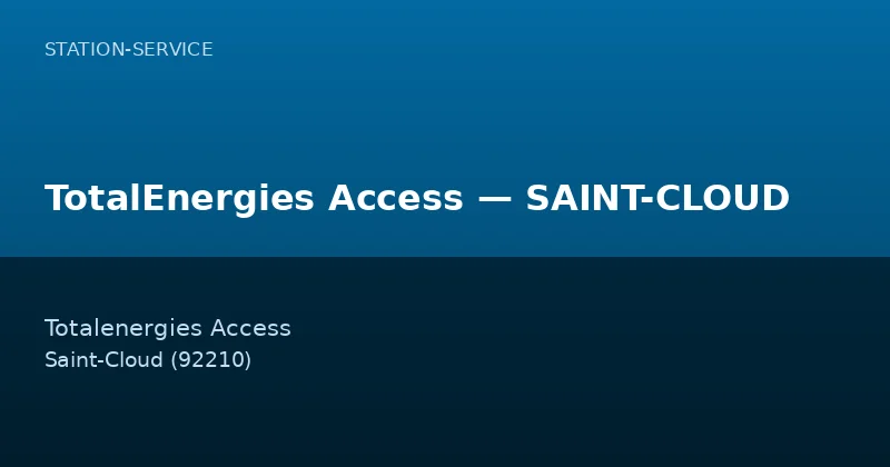 TotalEnergies Access — SAINT-CLOUD