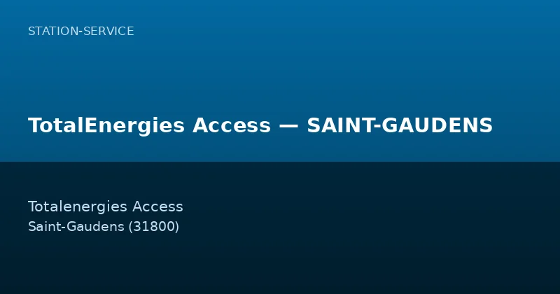 TotalEnergies Access — SAINT-GAUDENS