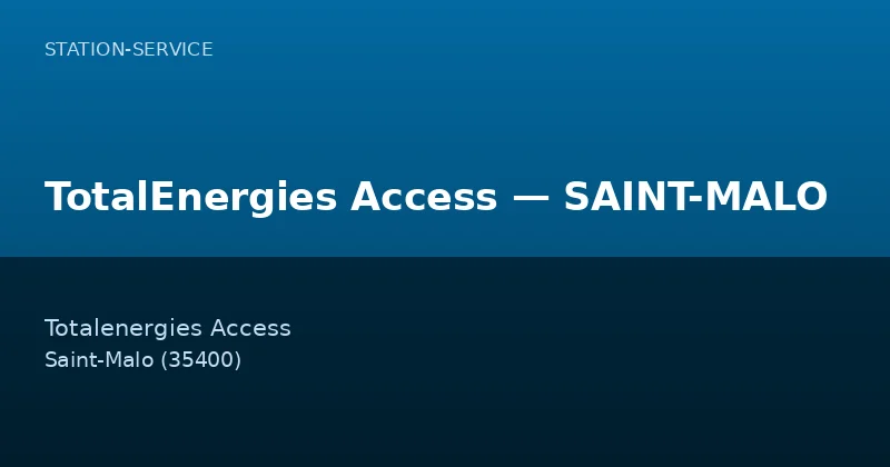 TotalEnergies Access — SAINT-MALO