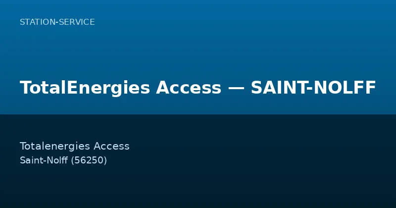 TotalEnergies Access — SAINT-NOLFF