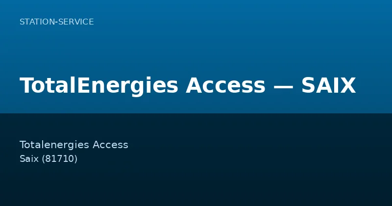 TotalEnergies Access — SAIX