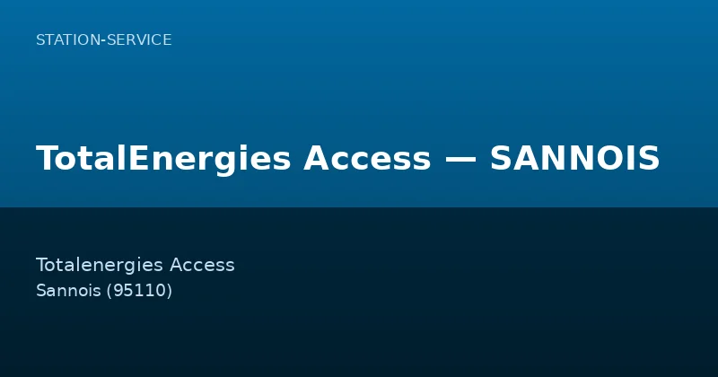 TotalEnergies Access — SANNOIS