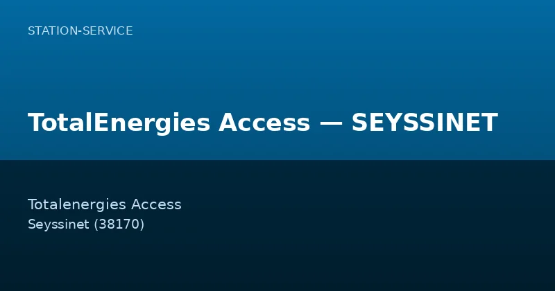 TotalEnergies Access — SEYSSINET