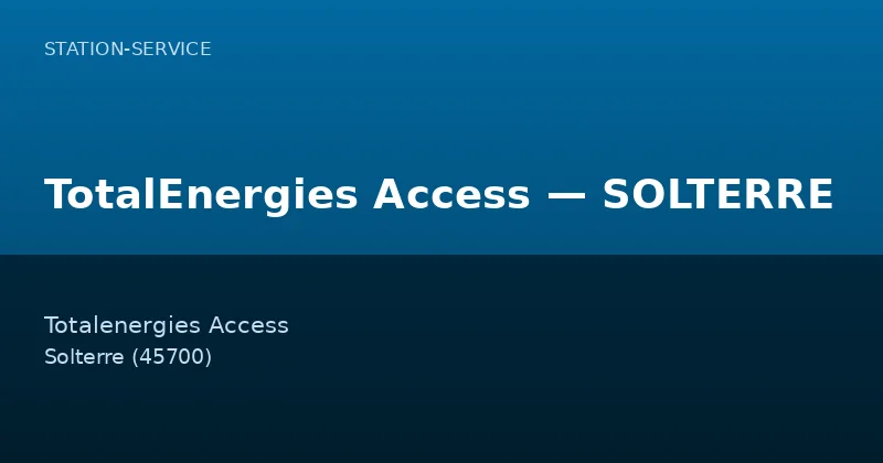 TotalEnergies Access — SOLTERRE
