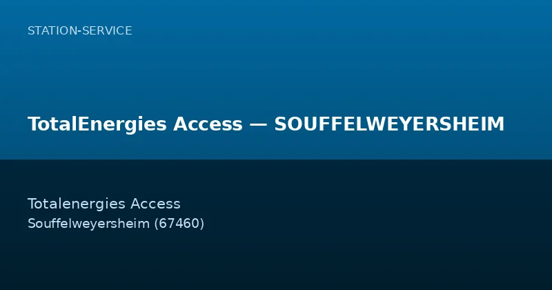 TotalEnergies Access — SOUFFELWEYERSHEIM