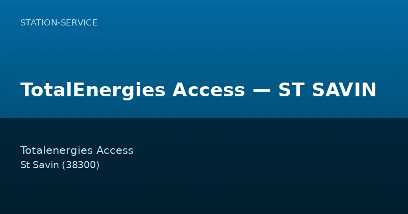 TotalEnergies Access — ST SAVIN