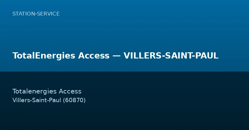 TotalEnergies Access — VILLERS-SAINT-PAUL