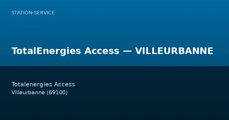 TotalEnergies Access — VILLEURBANNE