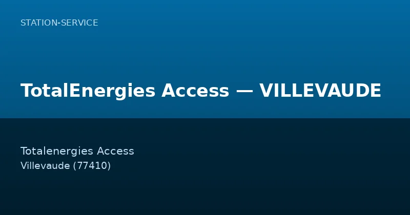 TotalEnergies Access — VILLEVAUDE