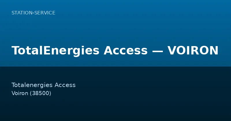 TotalEnergies Access — VOIRON
