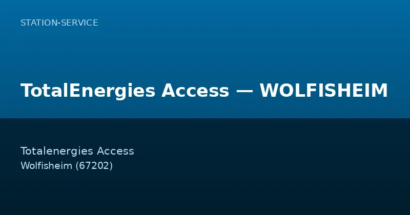 TotalEnergies Access — WOLFISHEIM