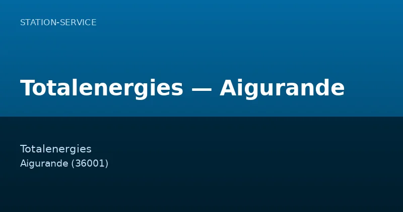 Totalenergies — Aigurande