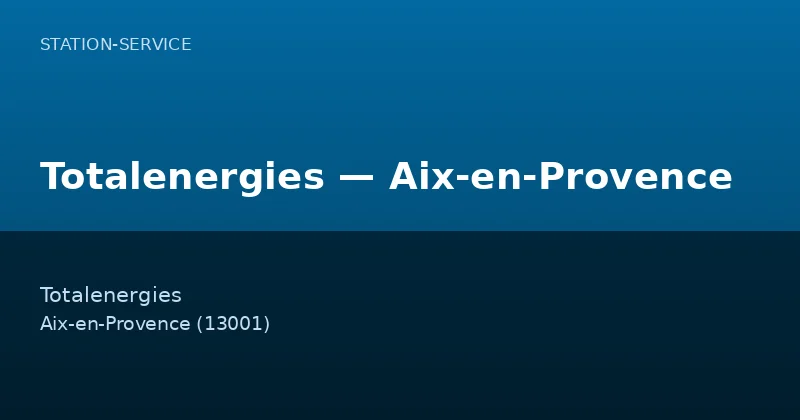 Totalenergies — Aix-en-Provence