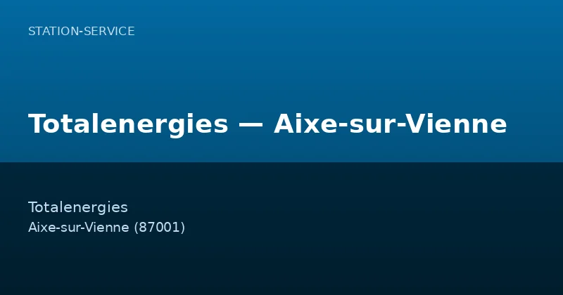 Totalenergies — Aixe-sur-Vienne