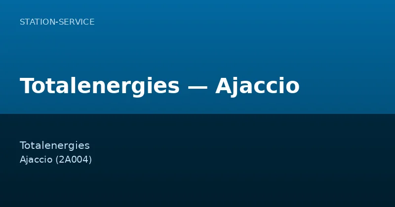 Totalenergies — Ajaccio