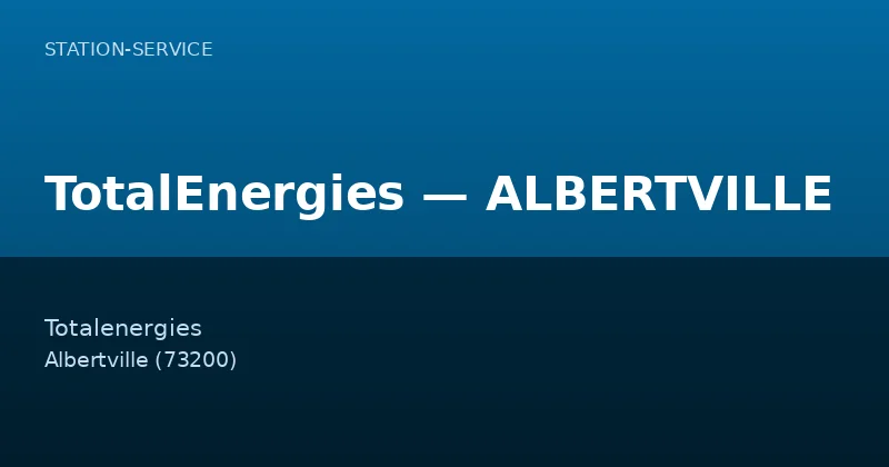 TotalEnergies — ALBERTVILLE
