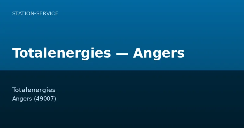 Totalenergies — Angers