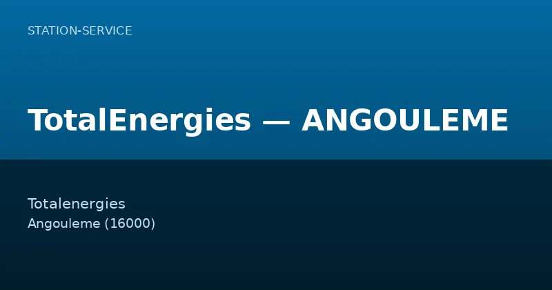 TotalEnergies — ANGOULEME
