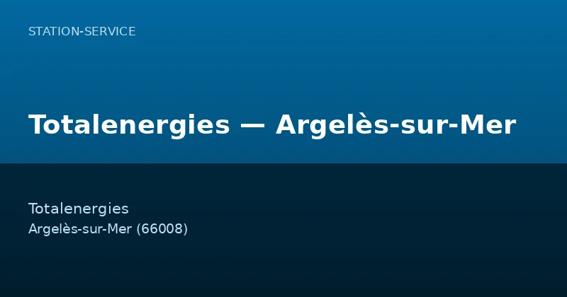 Totalenergies — Argelès-sur-Mer