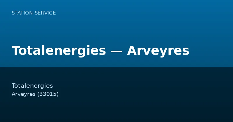 Totalenergies — Arveyres