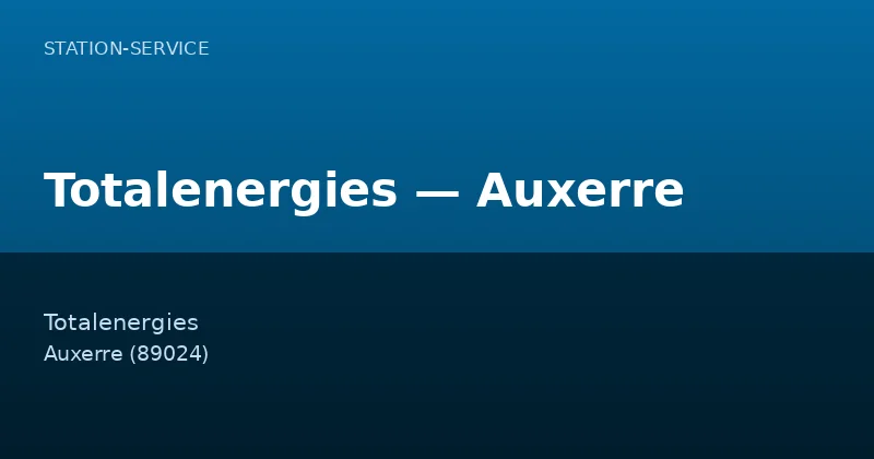 Totalenergies — Auxerre