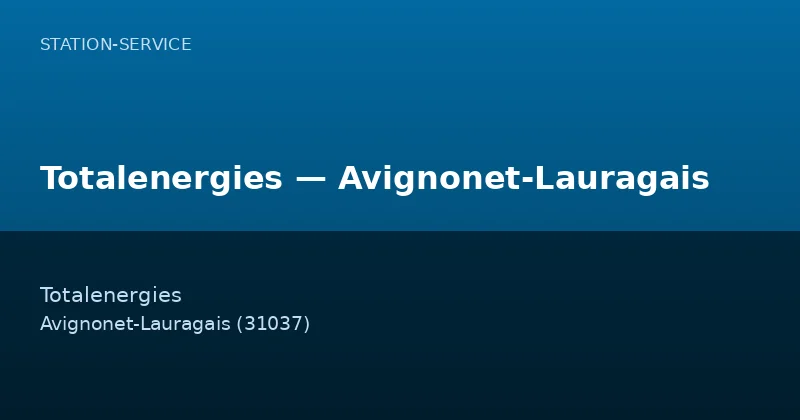 Totalenergies — Avignonet-Lauragais