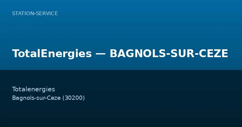 TotalEnergies — BAGNOLS-SUR-CEZE