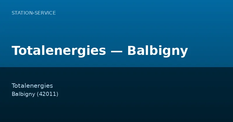 Totalenergies — Balbigny